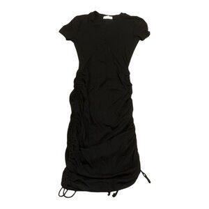 Elegant Black Ruched Dress